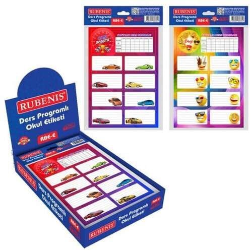 Rubenis Erkek-Kız Çocuk Model Okul Etiketi 3lü