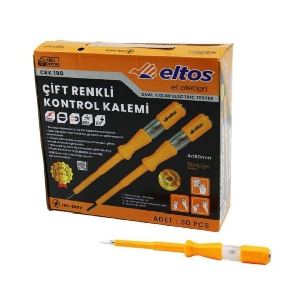 Eltos Çift Renkli Kontrol Kalemi Büyük