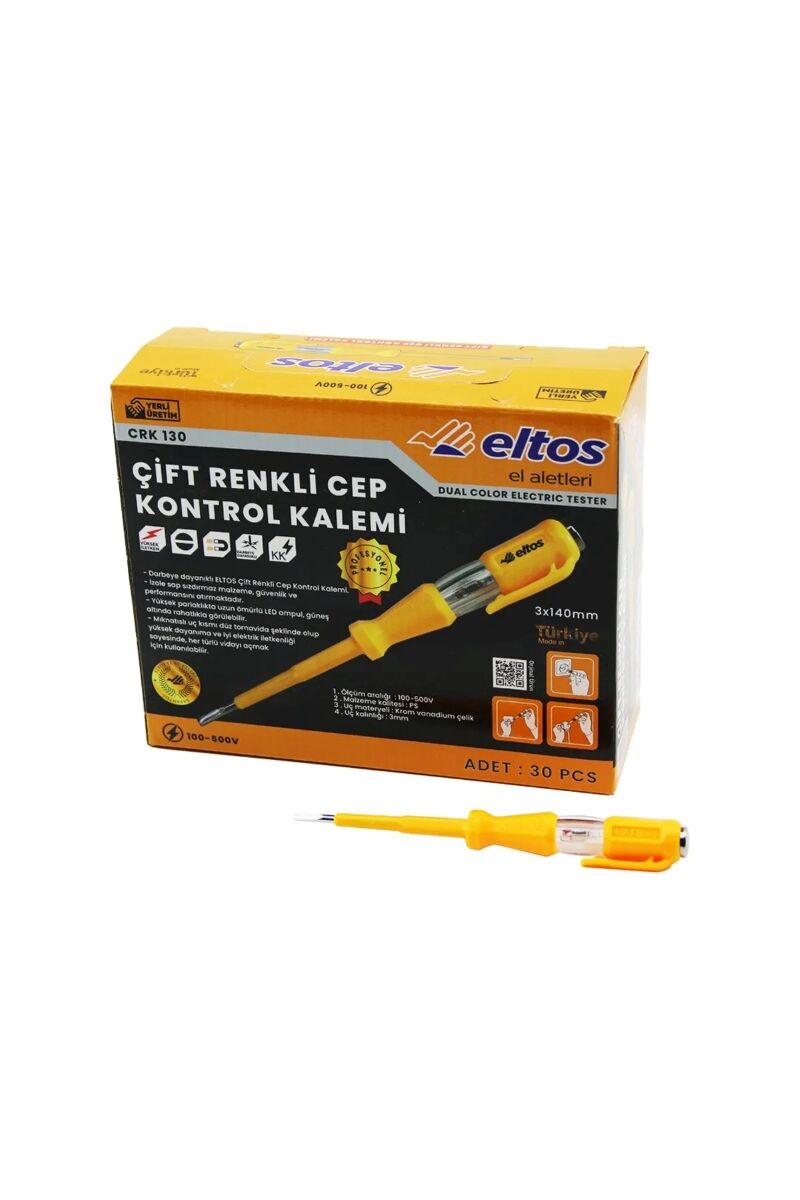 Eltos Çift Renkli Kontrol Kalemi Küçük