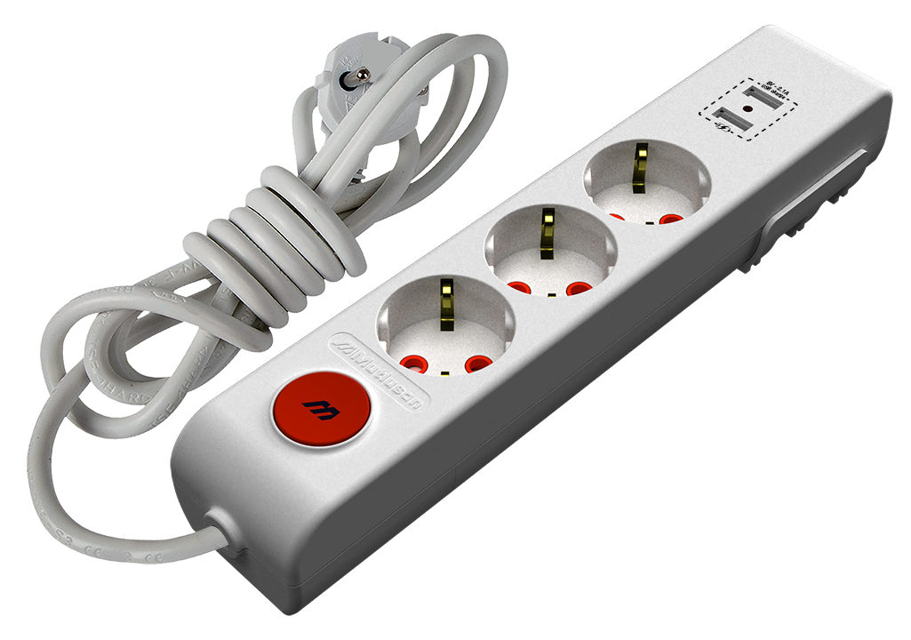 Ri-Tech 3 lü Usb Anaht.Top.Grup Priz 2 Mt