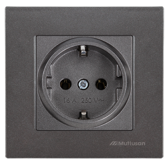 Mutlusan Rita Füme Topraklı Priz