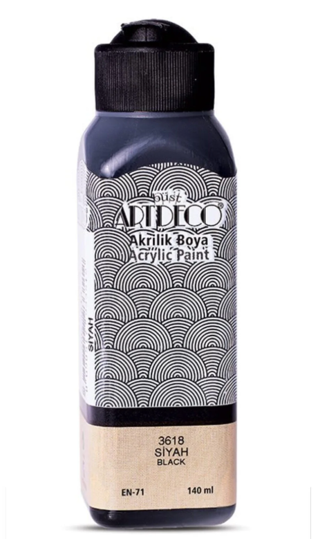 Artdeco Akrilik Boya 140ml Siyah