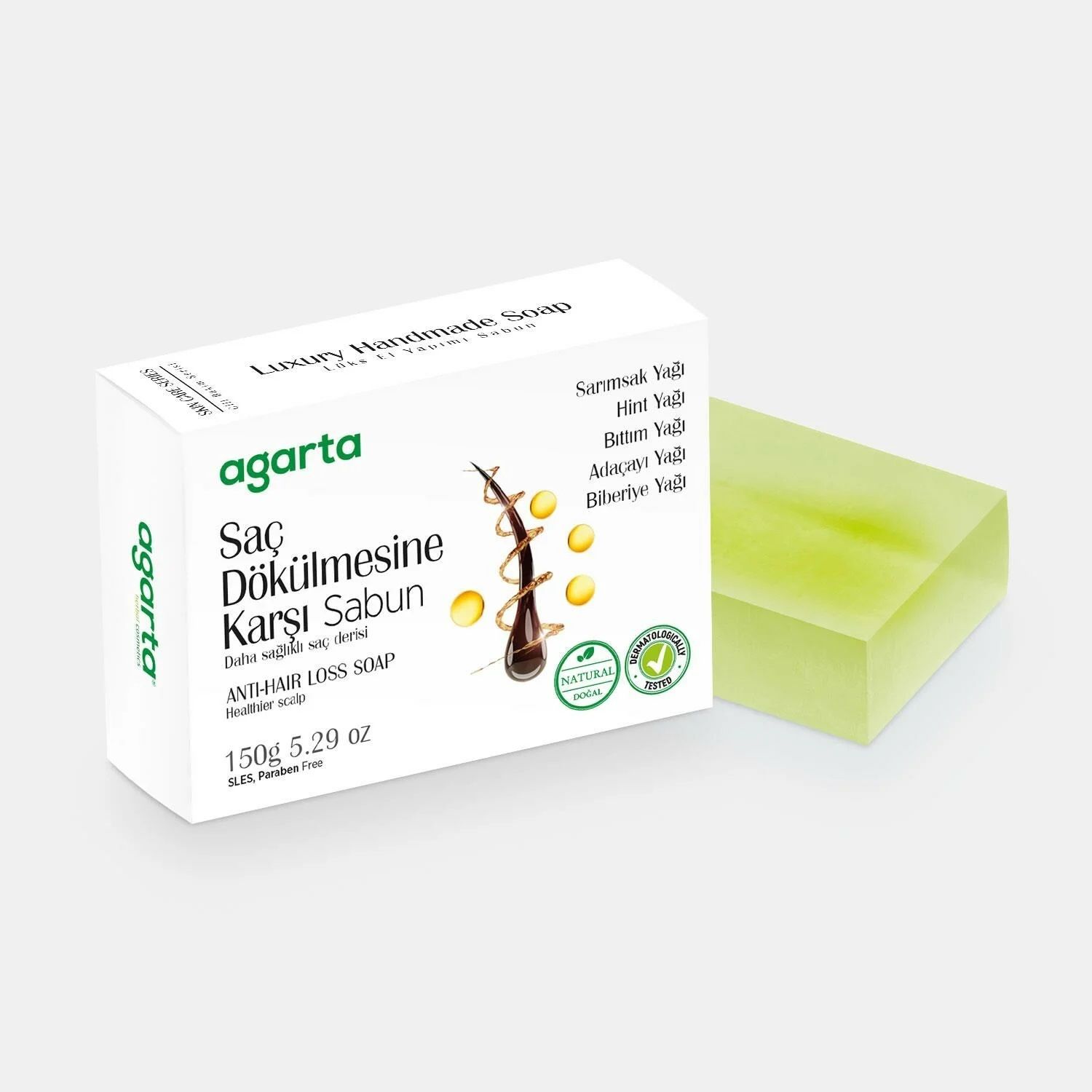 Agarta Doğal Cilt Bakım Sabunu Saç Dökülmesi 150g