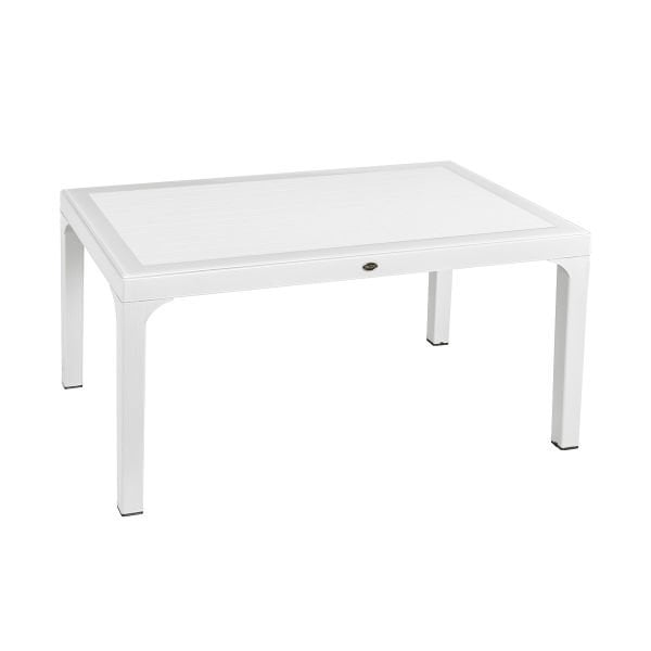 Holiday HM735B Wood Camlı Masa 90x150cm Beyaz
