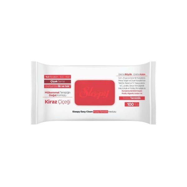 Sleepy Yüzey Temizlik Havlusu Kiraz 100 lü