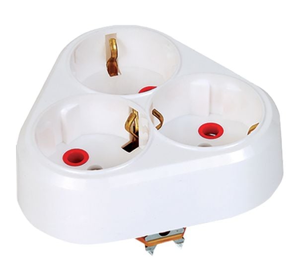 Topraklı Üçlü Fiş-Priz ( Yonca Tip) (S/A)