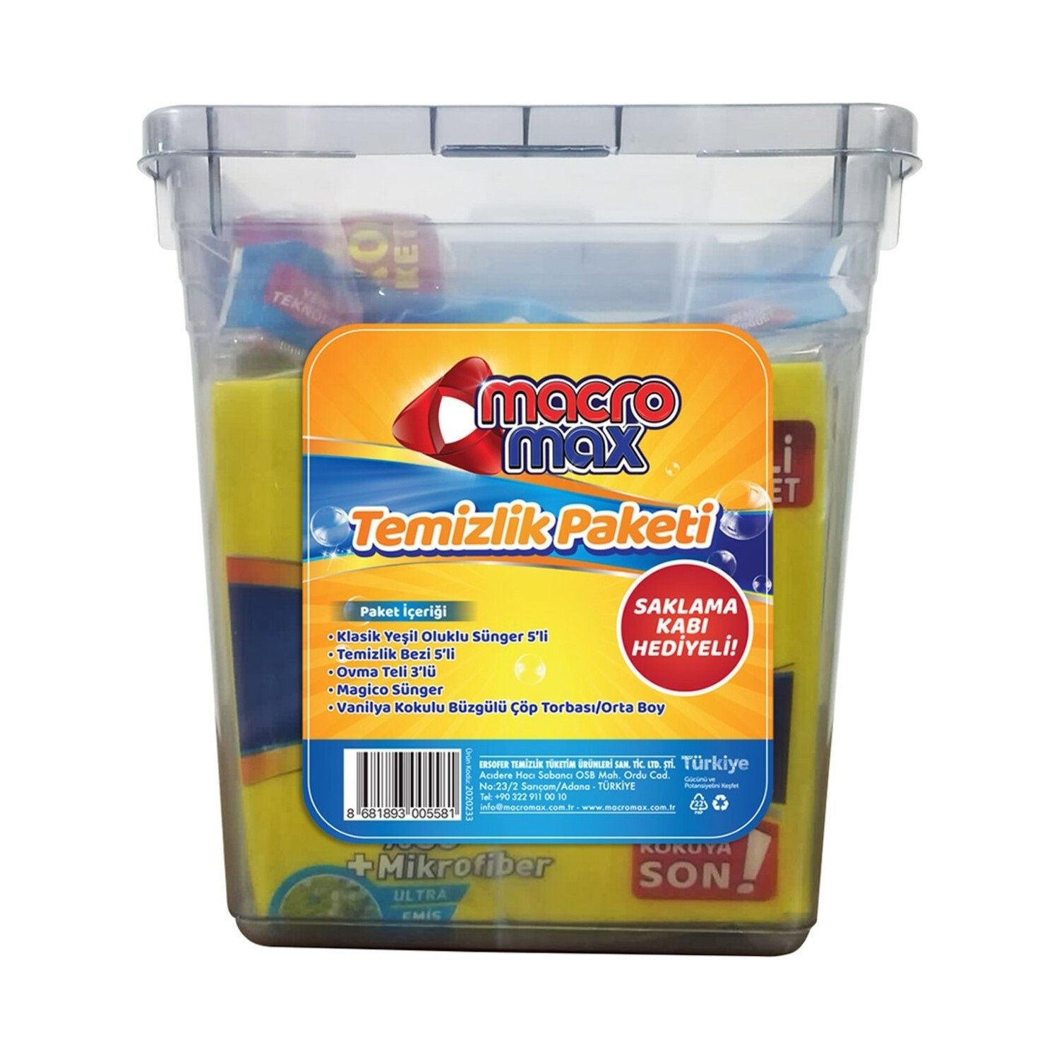 Macromax Temizlik Paketi+Saklama Kabı Hediyeli