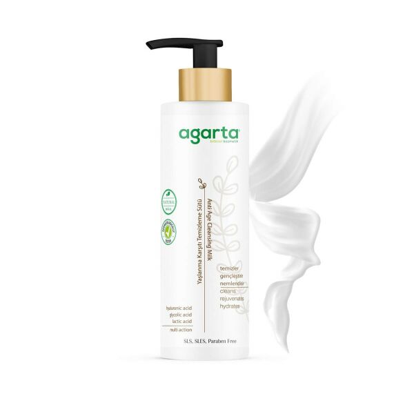 Agarta Doğal Yaşlanma Karşıtı Temizleme Sütü 225ml