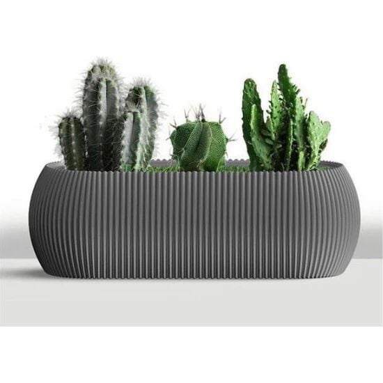 Mercan Uzun Saksı No:1 Gri