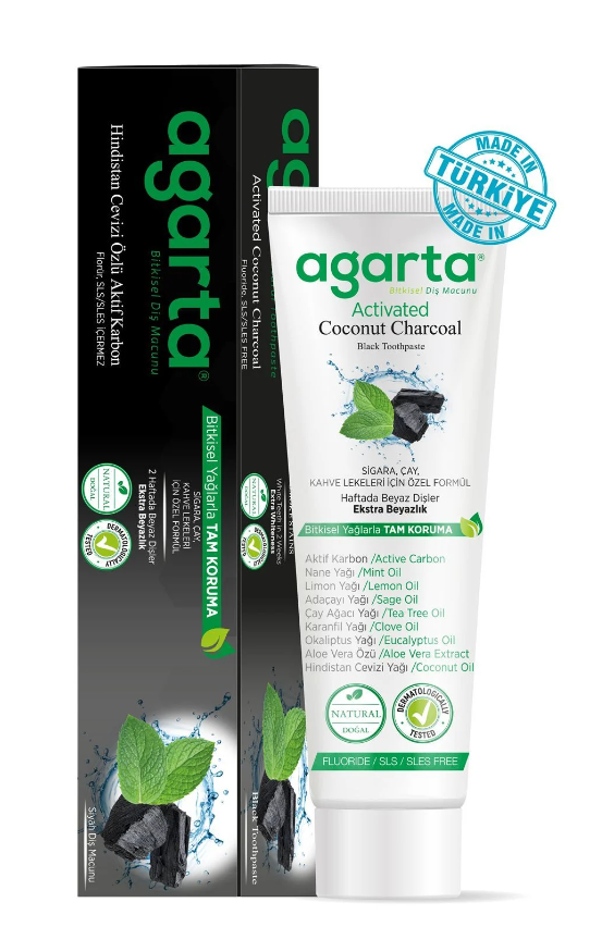 Agarta Doğal Diş Macunu Aktif Karbonlu 100ml