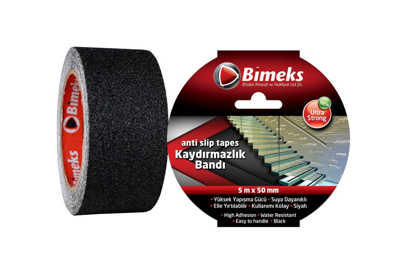 Bimeks Siyah Kaydırmazlık Bandı 5mtx50mm