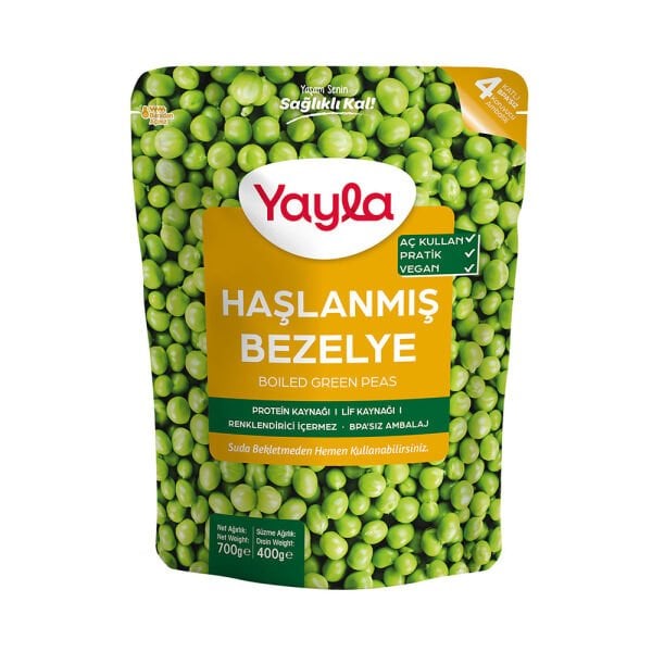 Yayla Hazır Haşlanmış Bezelye 700gr