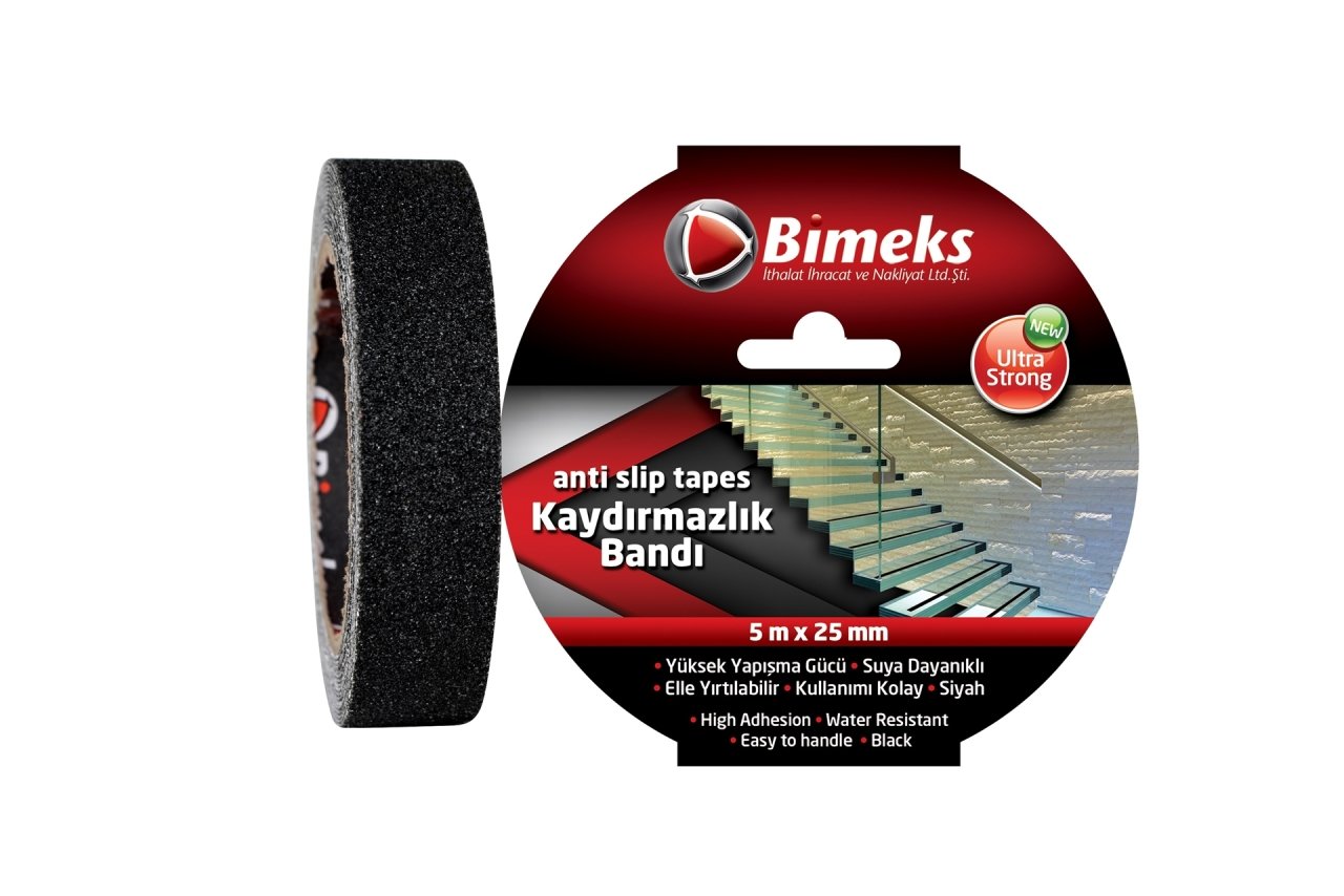 Bimeks Siyah Kaydırmazlık Bandı 5mtx25mm