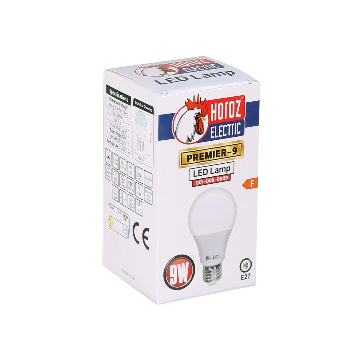 Horoz Ekola 9w E27 6400K Led Ampül Beyaz