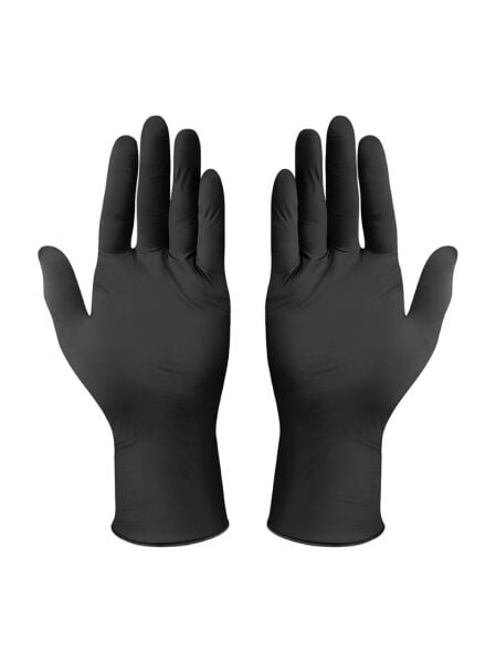 Haspet Muayene Eldiveni Nitril Siyah Large 100 lü