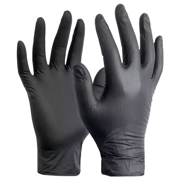 Haspet Muayene Eldiveni Nitril Siyah Small 100 lü