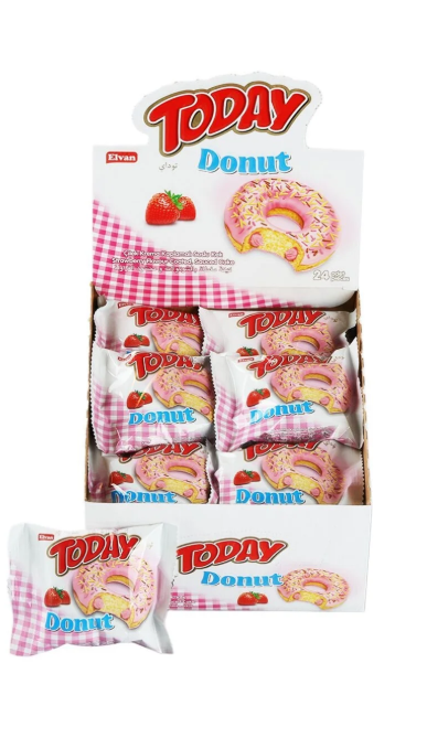 Elvan Today Donut Çilek 35gr