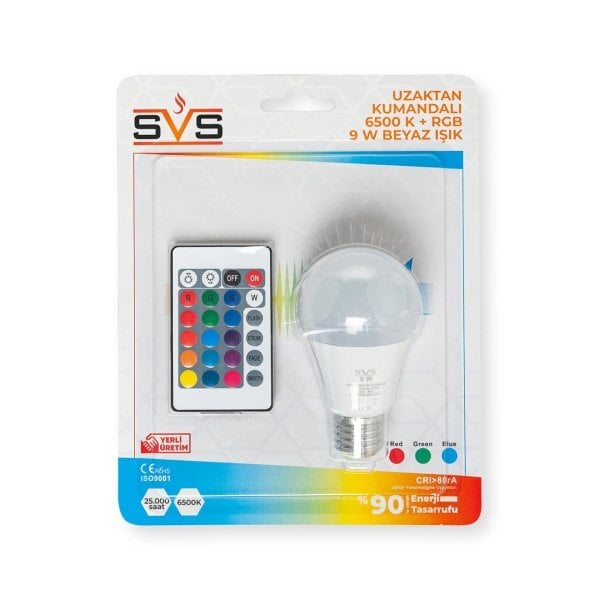 Svs Led Ampul RGB Uzaktan Kumandalı 6500k