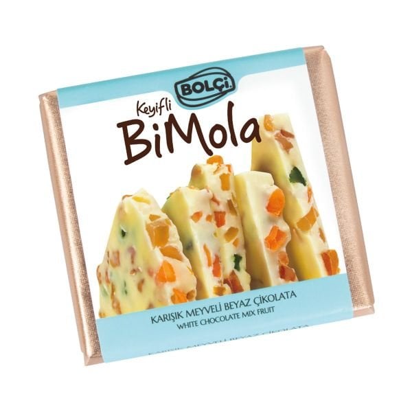 Bolçi Bi Mola Beyaz Karışık Meyve Tablet Çikolata 70gr