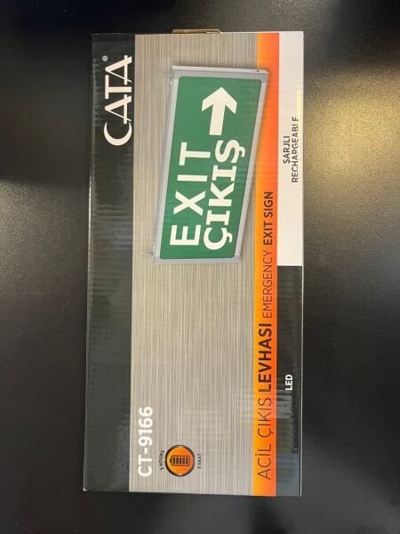 Cata CT-9166 Acil Çıkış Levhası 3 Saat Akülü