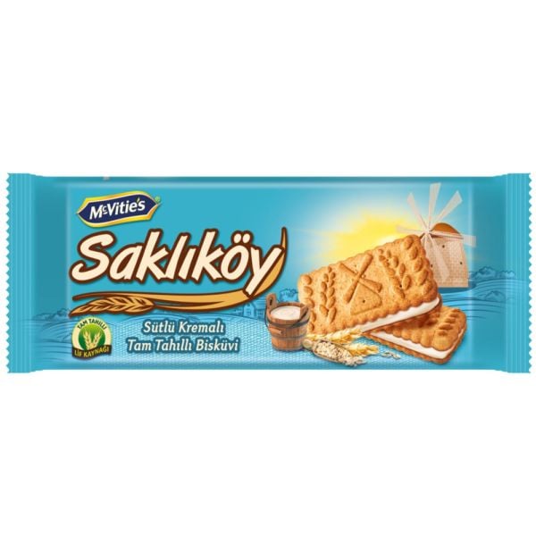 Ülker Saklıköy Sütlü Kremalı Bisküvi 100gr