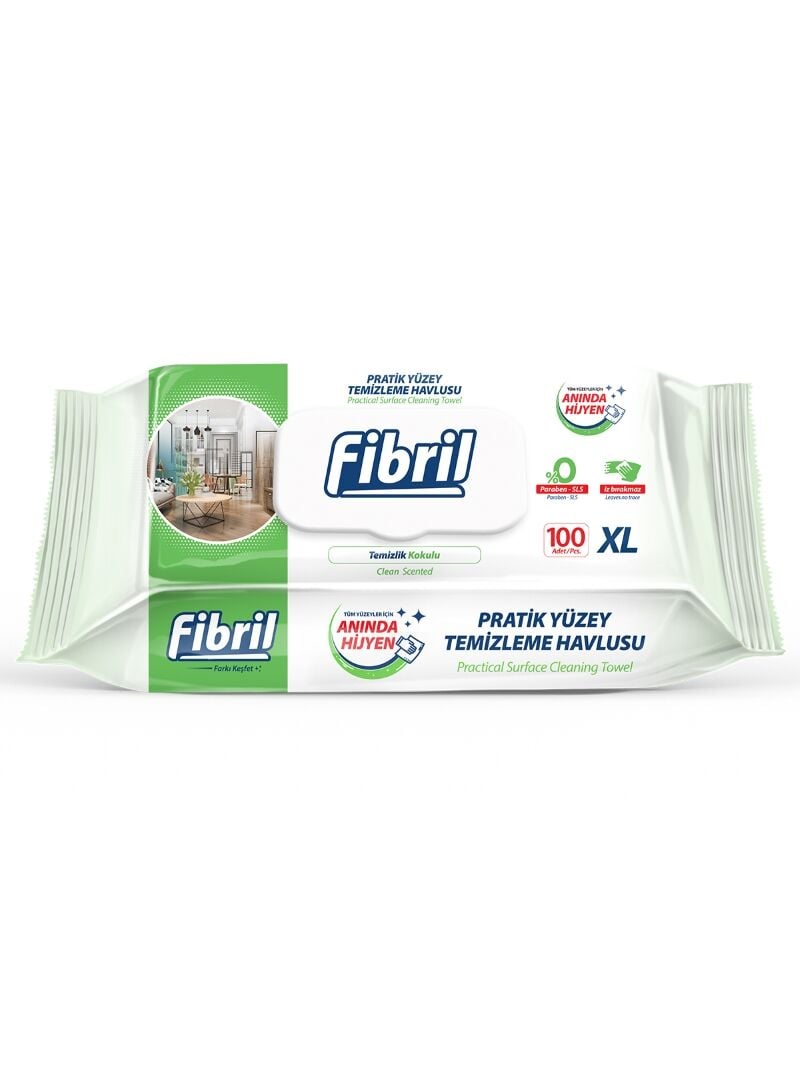 Fibril Yüzey Temizleme Temizlik Kokulu 100lü