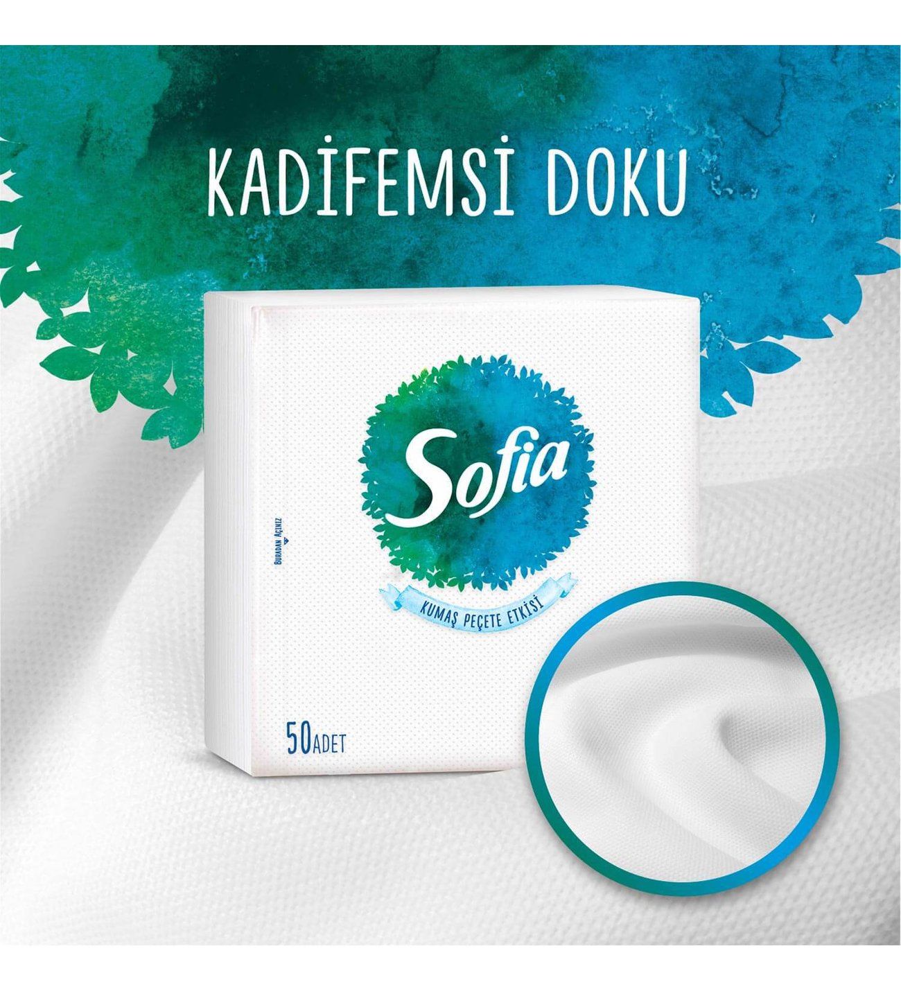 Sofia Peçete Kumaş Dokuma 40x40cm 50 li