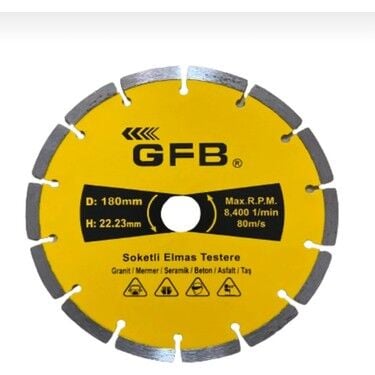 GFB Soketli Elmas Beton Mermer Kesici 180mm