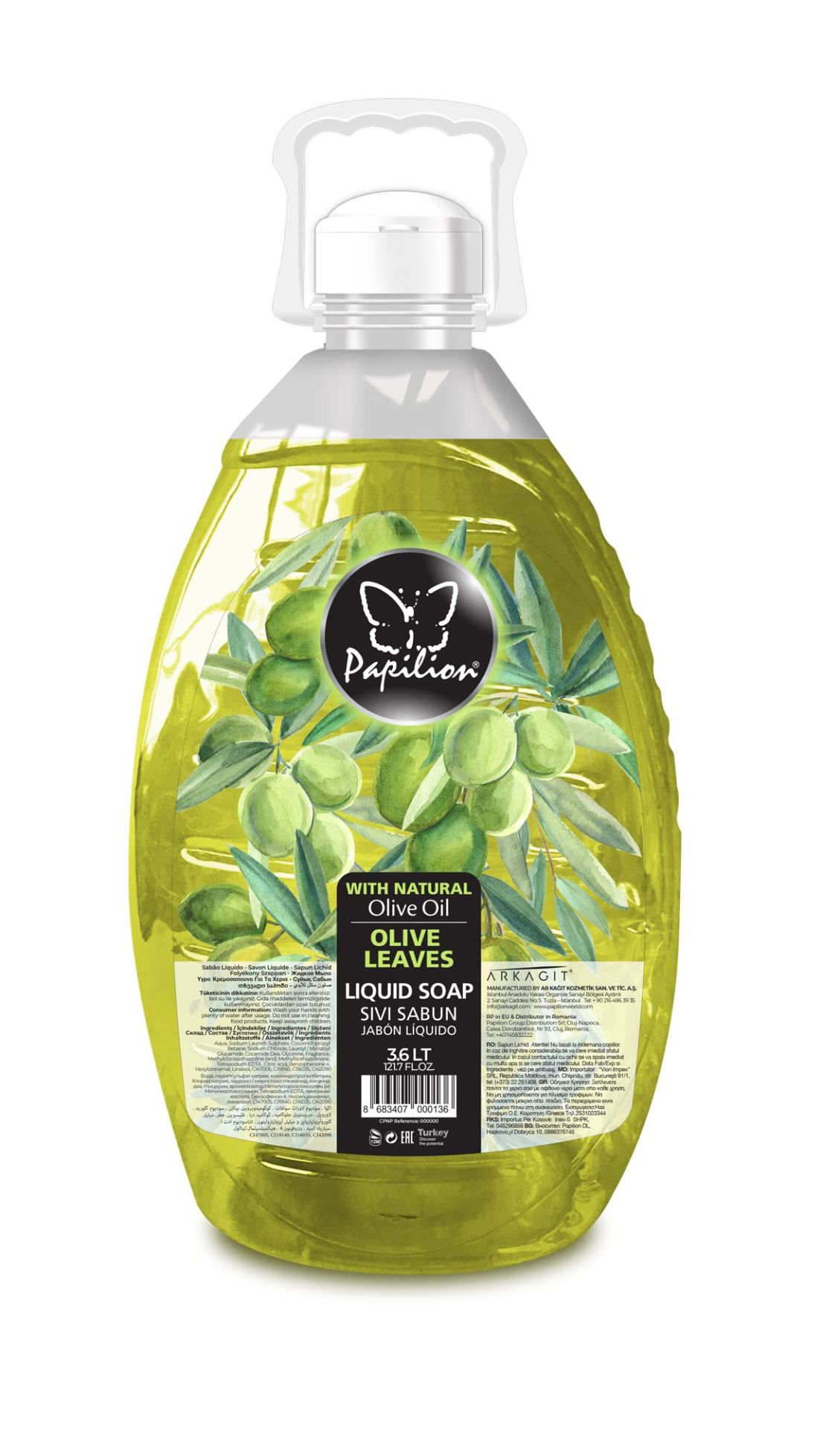 Papilion Sıvı Sabun Zeytin Yaprakları 3600ml