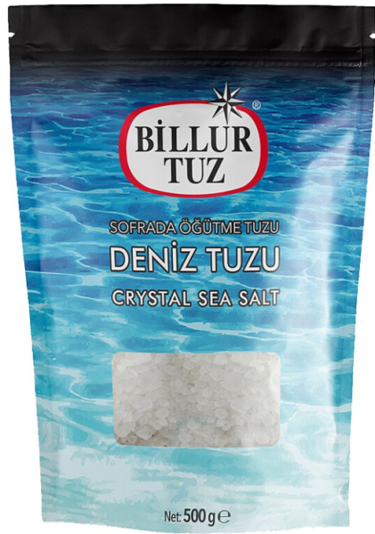 Billur Öğütme Deniz Tuzu Poşet 500gr