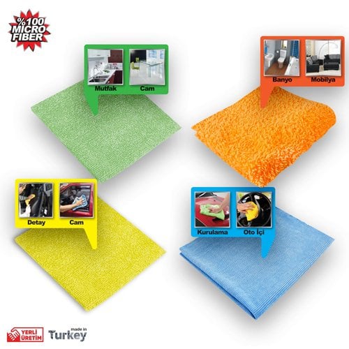 Automix 4 lü Kutulu Mikrofiber Bez