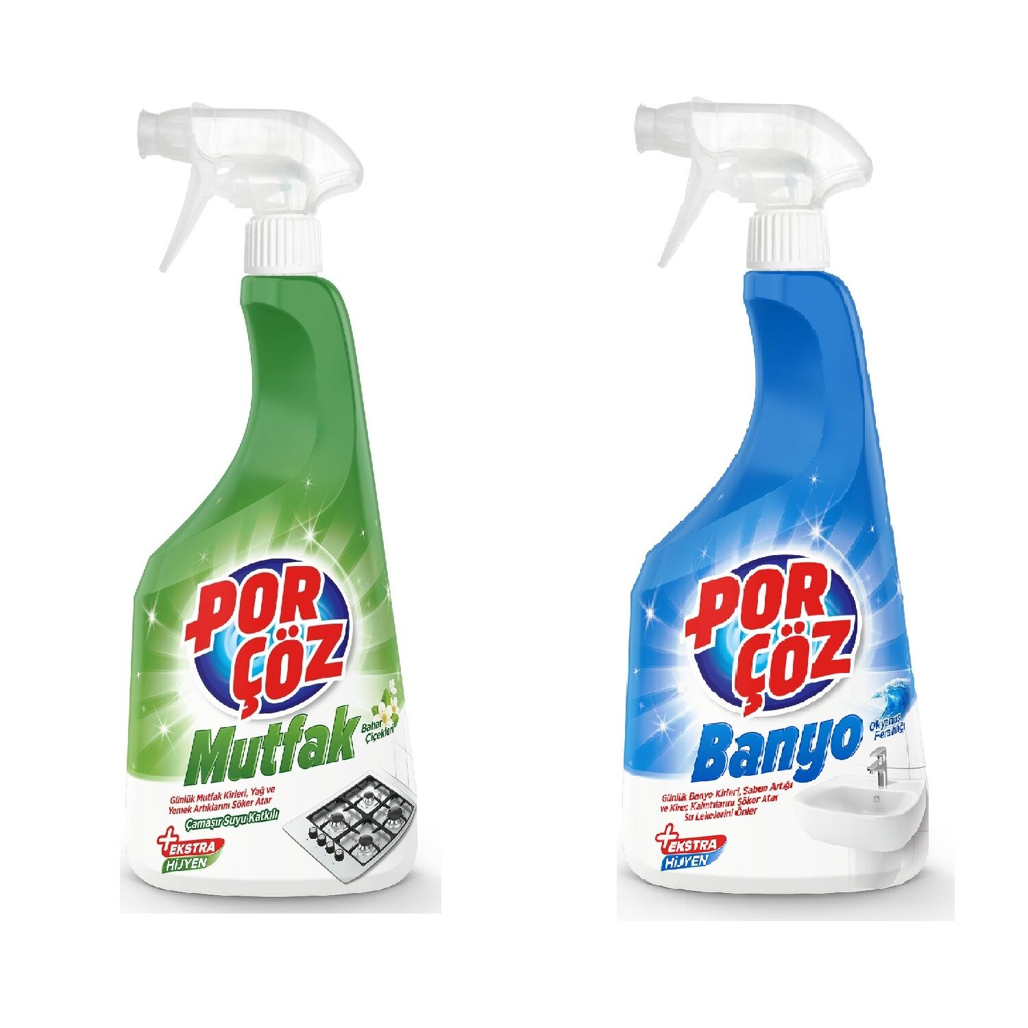 Porçöz Banyo+Mutfak Sprey 2 li 750 ml