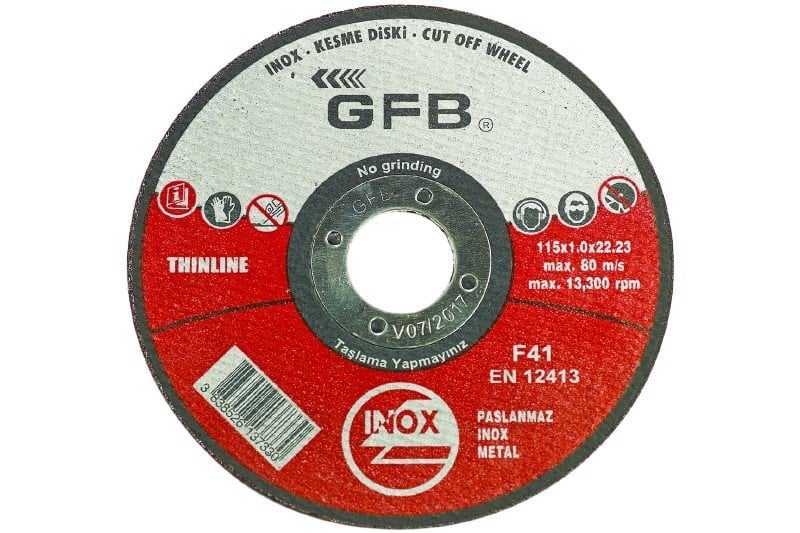 GFB İnox Kesici Taş 115x1.0x22.23