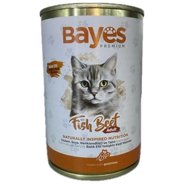 Bayes Yetişkin Kedi Balıklı Yaş Mama 400 Gr