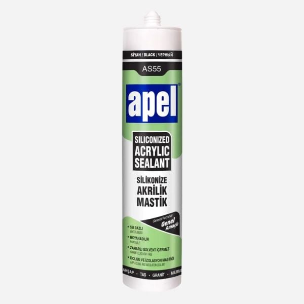 Apel AS55 Silikonize Akrilik Mastik Beyaz 500g