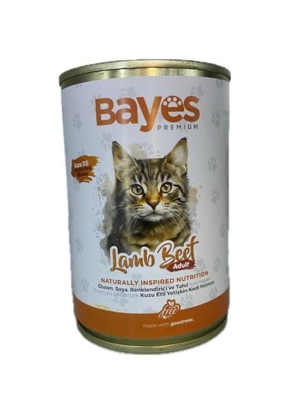 Bayes Yetişkin Kedi Kuzu Etli Yaş Mama 400Gr