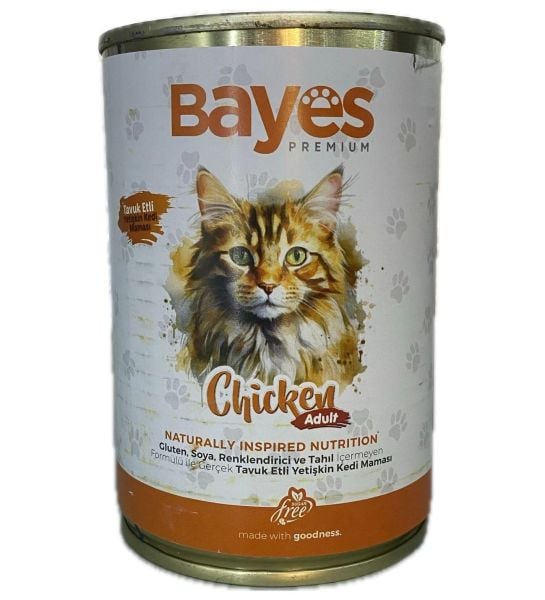 Bayes Yetişkin Kedi Tavuklu Yaş Mama 400 Gr