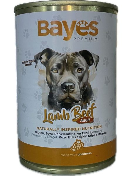 Bayes Yetişkin Köpek Kuzu Etli Yaş Mama 400 Gr