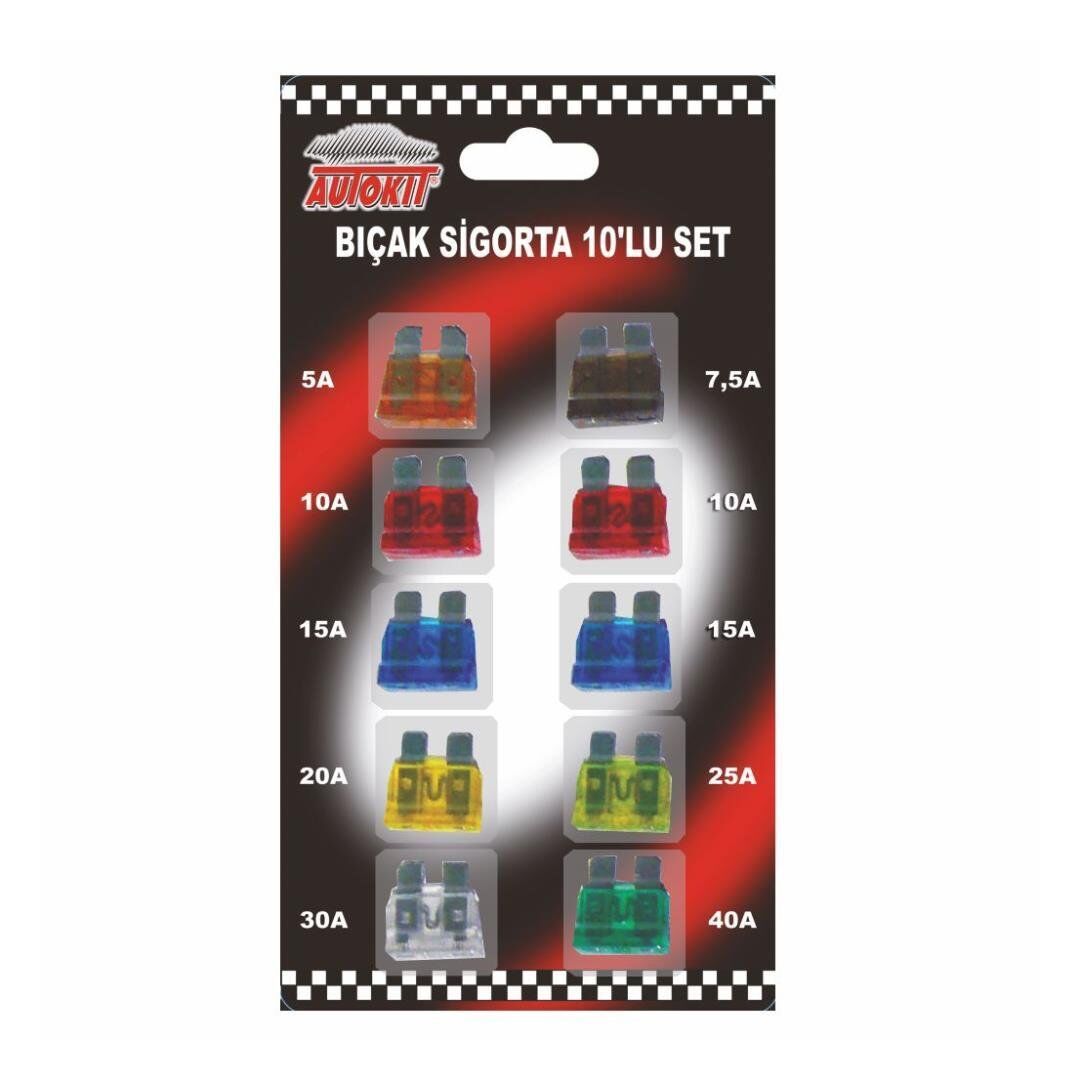 Autokit Bıçak Sigorta 10lu