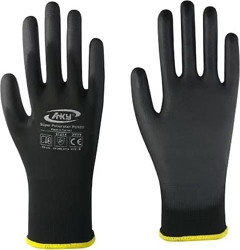 Aky Eldiven Poliüretan Siyah PU500