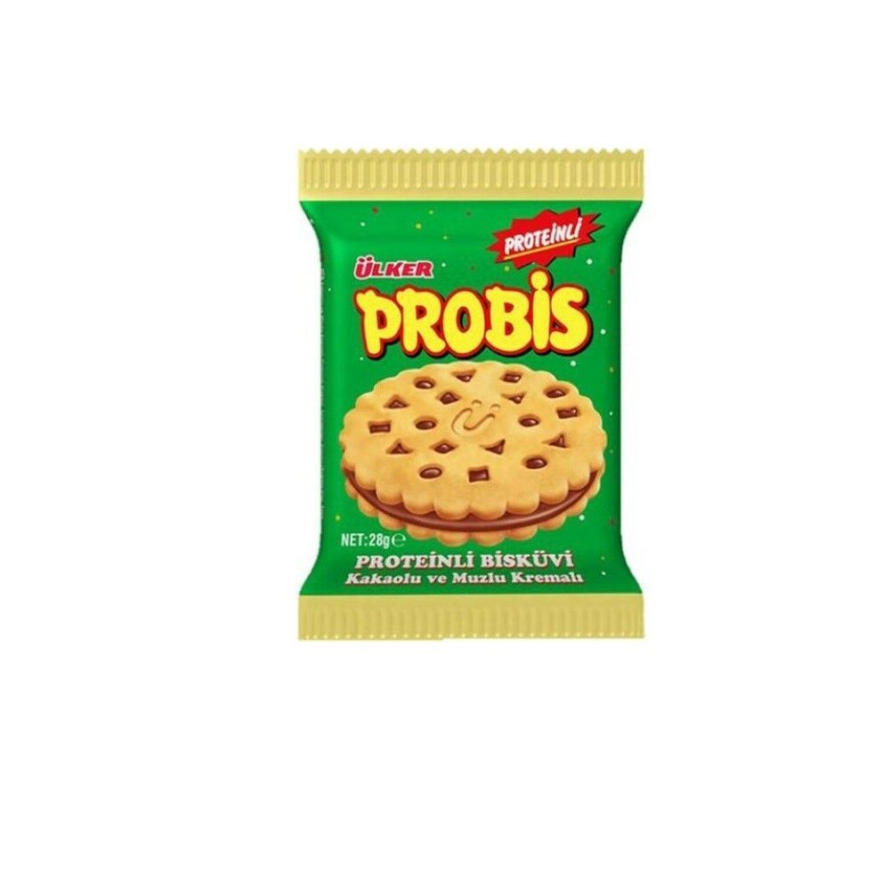 Ülker Probis Bisküvi Kakaolu ve Muzlu Kremalı 28gr
