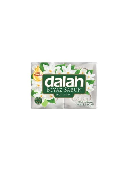 Dalan Banyo Kalıp Sabun Beyaz Çiçekler 4*150gr