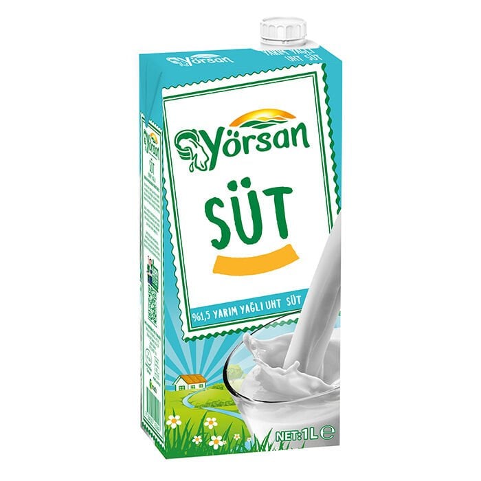 Yörsan Yarım Yağlı Süt 1 Lt