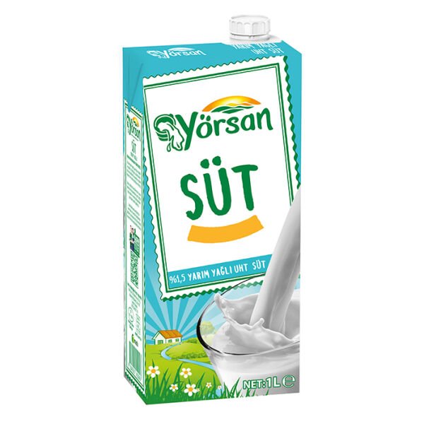 Yörsan Yarım Yağlı Süt 1 Lt