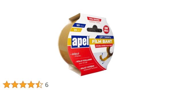 Apel AT41 Ç.T. Film Halı Bandı 50mmx25Metre Şeffaf