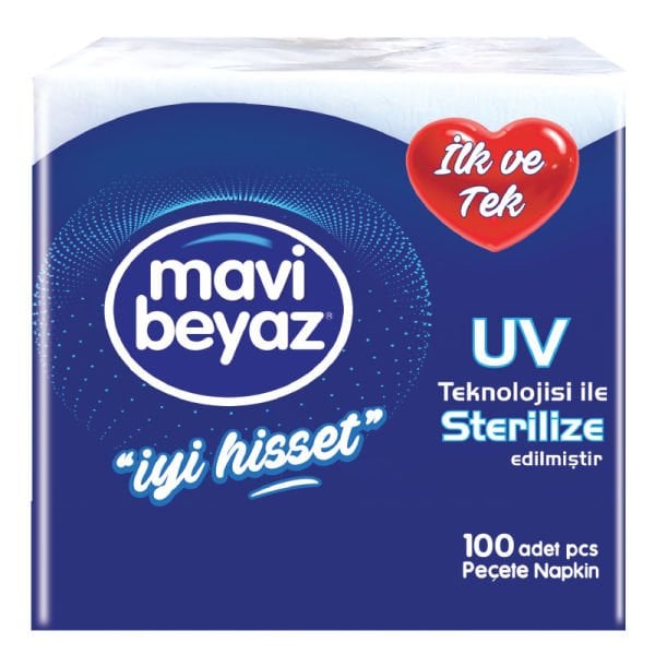 Mavi Beyaz Peçete 100 lü
