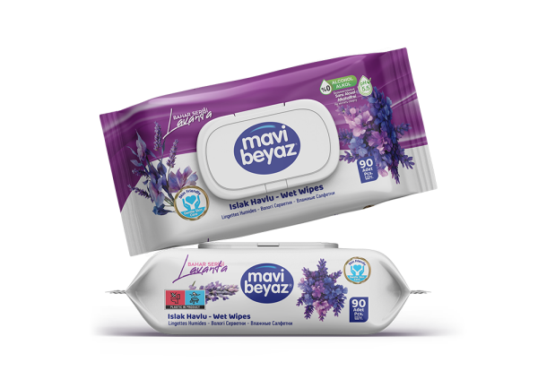 Mavi Beyaz Islak Lavanta 90 lı