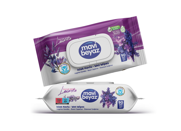 Mavi Beyaz Islak Lavanta 90 lı