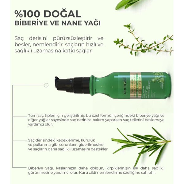 Dermokil Biberiye Nane Saç Güçlen.Tonik 400ml