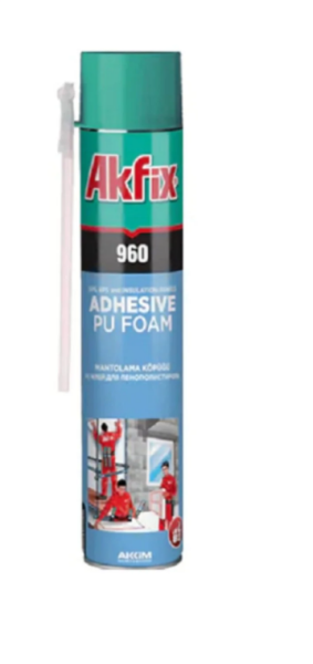 Akfix 960 Mantolama Yapıştırma Köpüğü Pipetli